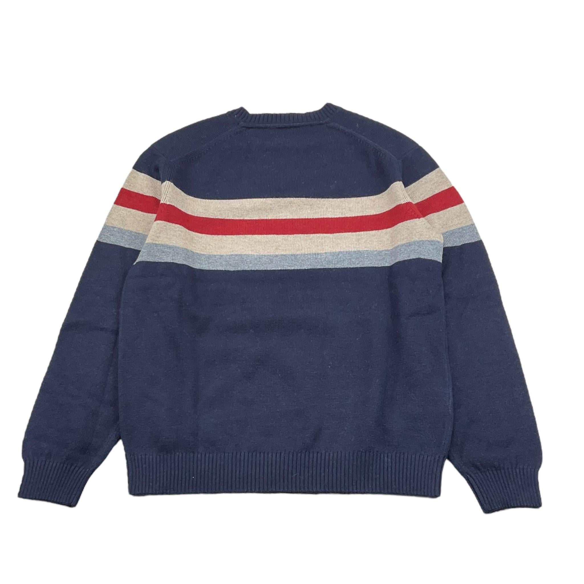 NUKUTAVAKE maglia tricolore con fantasia a righe girocollo Blu notte per Bambino 7393 BLU NOTTE NUKUTAVAKE 