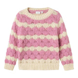 NAME IT maglia bicolore con fantasia a righe Panna/rosa per Bambina 13233150X PANNA/ROSA NAME IT 