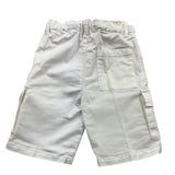 Zhoe &amp; Tobiah Einfarbige Bermuda-Shorts mit Taschen und verstellbarem Bund Weiß für Babys