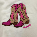 SAINT BARTH felpa girocollo tinta unita con stampa Bianco per Bambina TEXAN BIANCO SAINT BARTH 