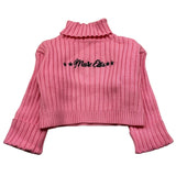 MARC ELLIS maglia collo alto tinta unita con logo Rosa per Bambina JMJSW00186 ROSA MARC ELLIS 