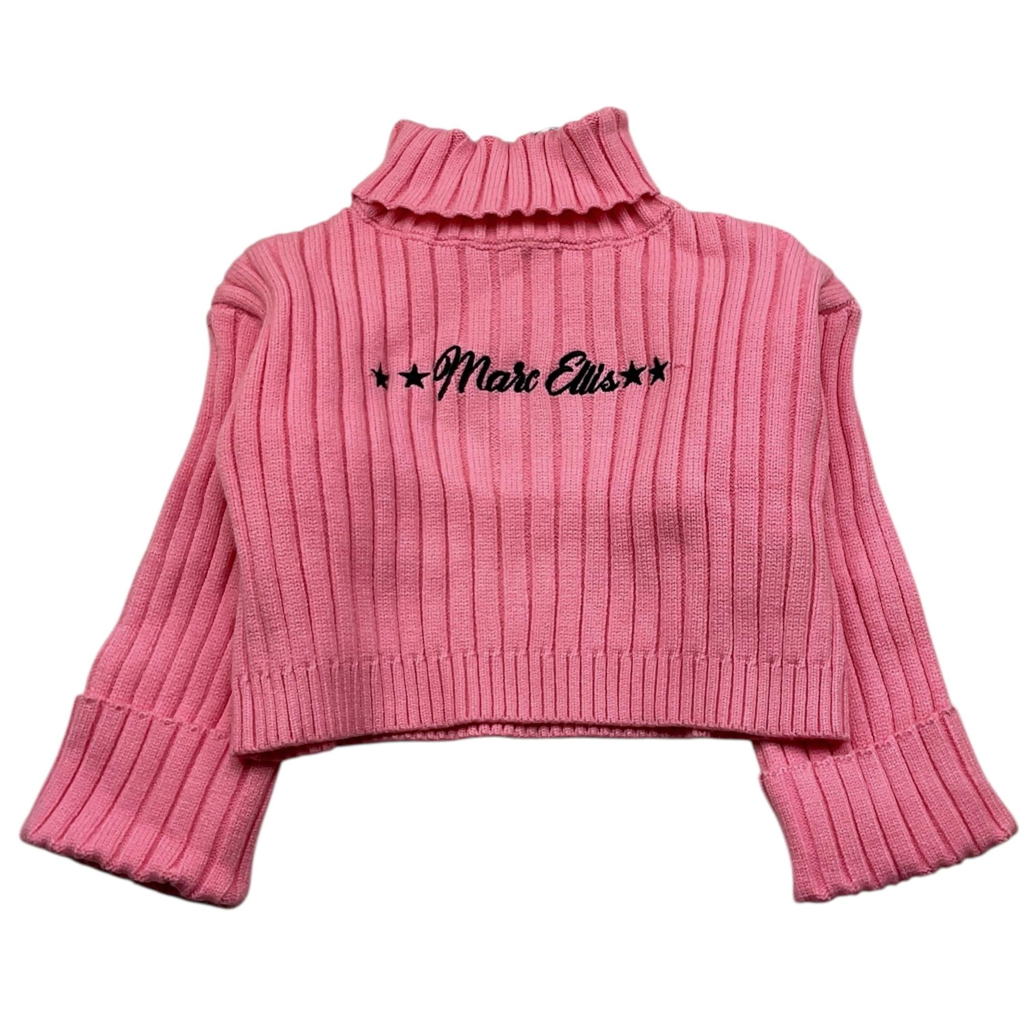 MARC ELLIS maglia collo alto tinta unita con logo Rosa per Bambina JMJSW00186 ROSA MARC ELLIS 