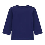 GUESS shirt girocollo tinta unita con stampa in contrasto Blu per Neonata N4BI12I3Z14N BLU GUESS 