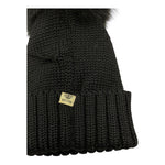 REGINA   cappello tinta unita con pon pon Nero per Neonata 305999N NERO REGINA 