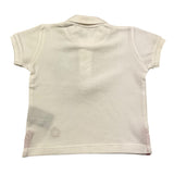 Trussardi Poloshirt Halbarm Einfarbig mit Kontrastknöpfen Creme für Neugeborene