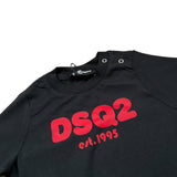 Dsquared2 T-Shirt tinta unita con Stampa Nero per Neonato DQ2139 NERO DSQUARED2 