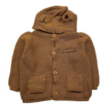 DANIELE ALESSANDRINI cardigan tinta unita con cappuccio Cammello per Bambino 1291W00035X CAMMELLO DANIELE ALESSANDRINI 