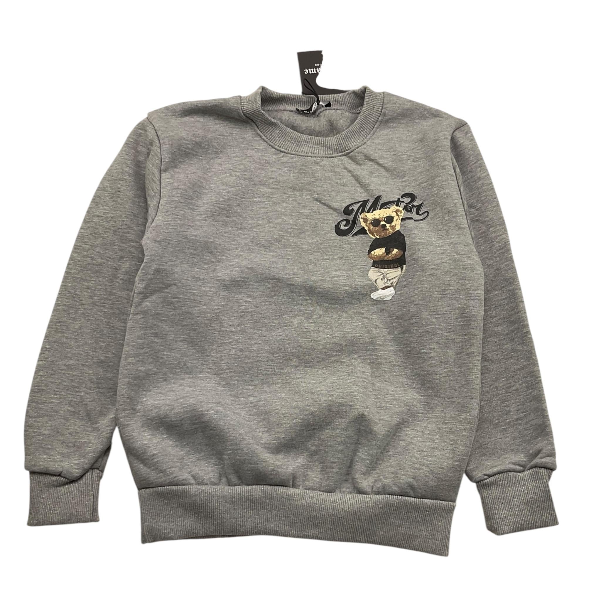 BRAND NAME felpa chiusa girocollo tinta unita Grigio per Bambino BN220S GRIGIO BRAND NAME 