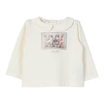 LIU JO shirt girocollo tinta unita con stampa in contrasto Panna per Neonata HF4041 PANNA LIU JO 