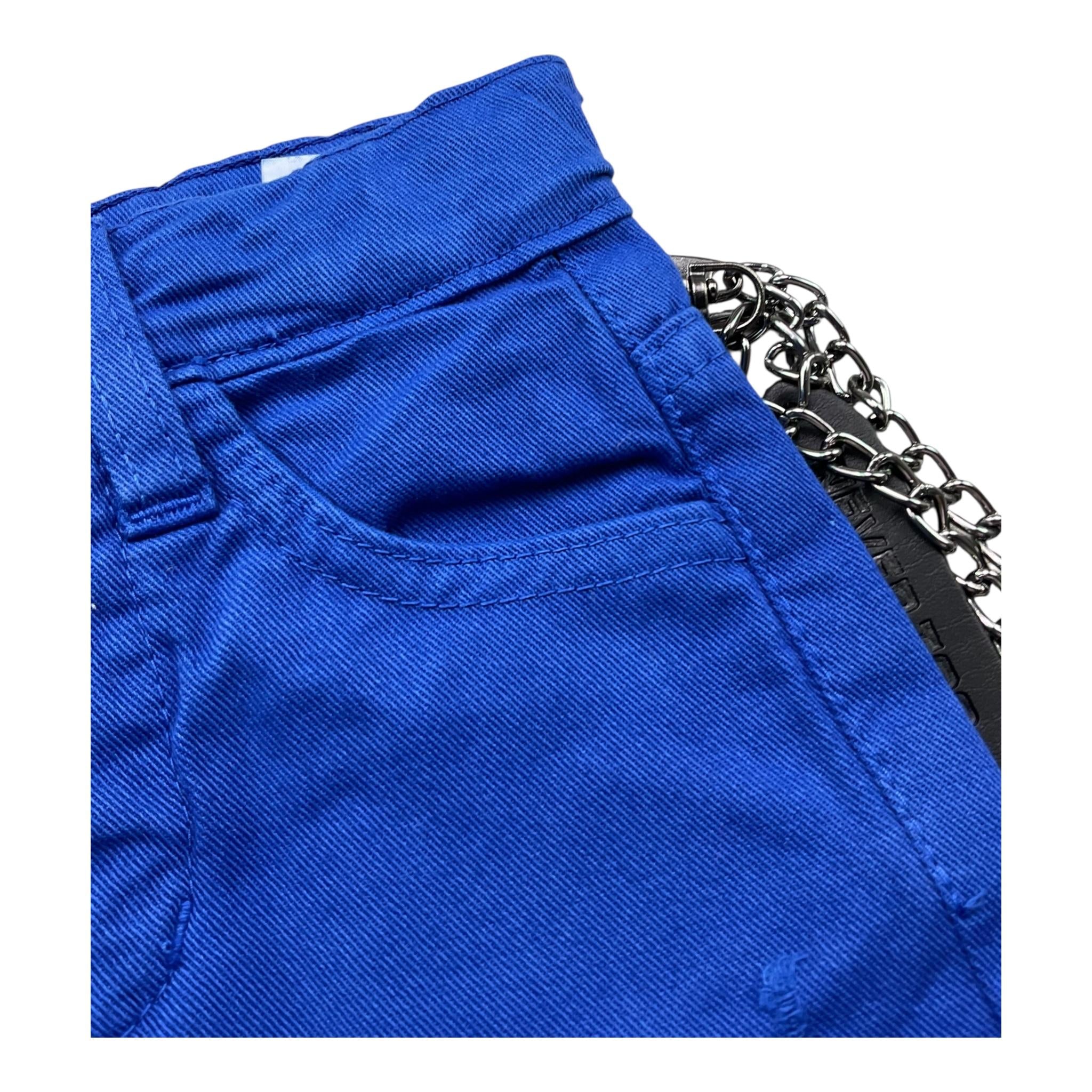 Never Too Bermuda Tinta Unita con Girovita Regolabile per Neonato NT1642N BLU NEVER TOO 