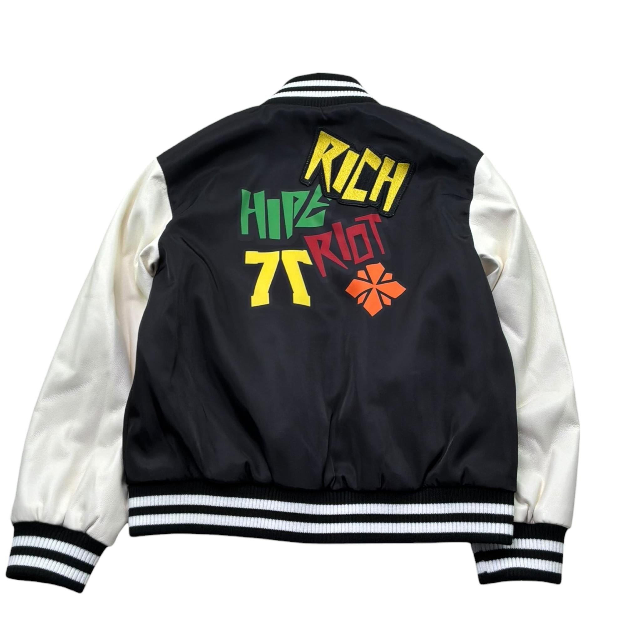 John Richmond Giubbino Modello College Bicolore con Bottoni per Bambino RBP26038GB BIANCO/NERO JOHN RICHMOND 