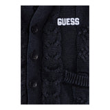 GUESS cardigan tinta unita con stampa Blu per Neonato N4YR04Z3FE0 BLU GUESS 