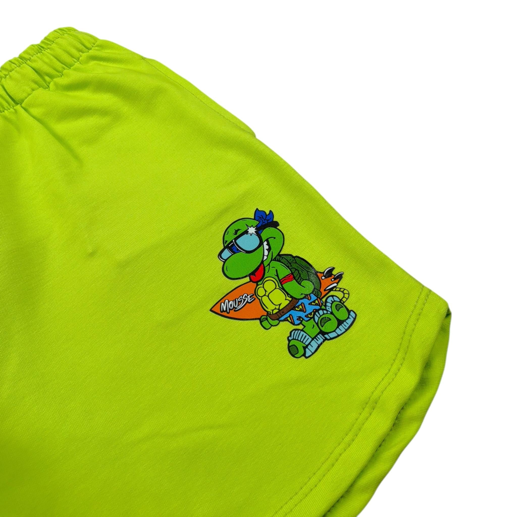 Mousse Bermuda Tinta Unita con Elastico In Vita per Bambino NINJASURD VERDE MOUSSE 