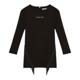 PATRIZIA PEPE abito manica lunga tinta unita con frange Nero per Bambina 7A0515X NERO PATRIZIA PEPE 