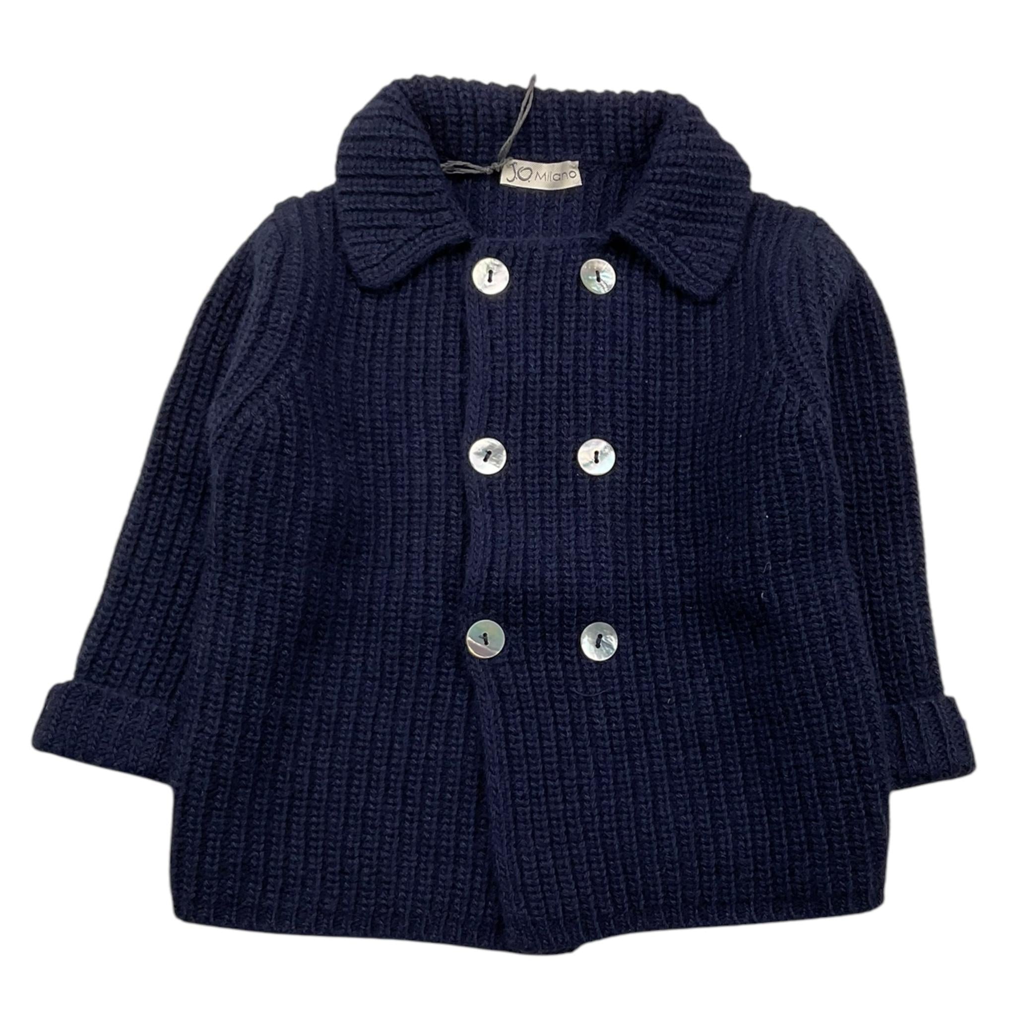 J.O. MILANO cardigan tinta unita doppiopetto Blu per Neonato 263Z5 BLU J.O. MILANO 