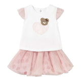 Mayoral Completo 2 Pezzi Canotte-Gonna Bianco/Rosa per Neonata 1874X BIANCO/ROSA MAYORAL 