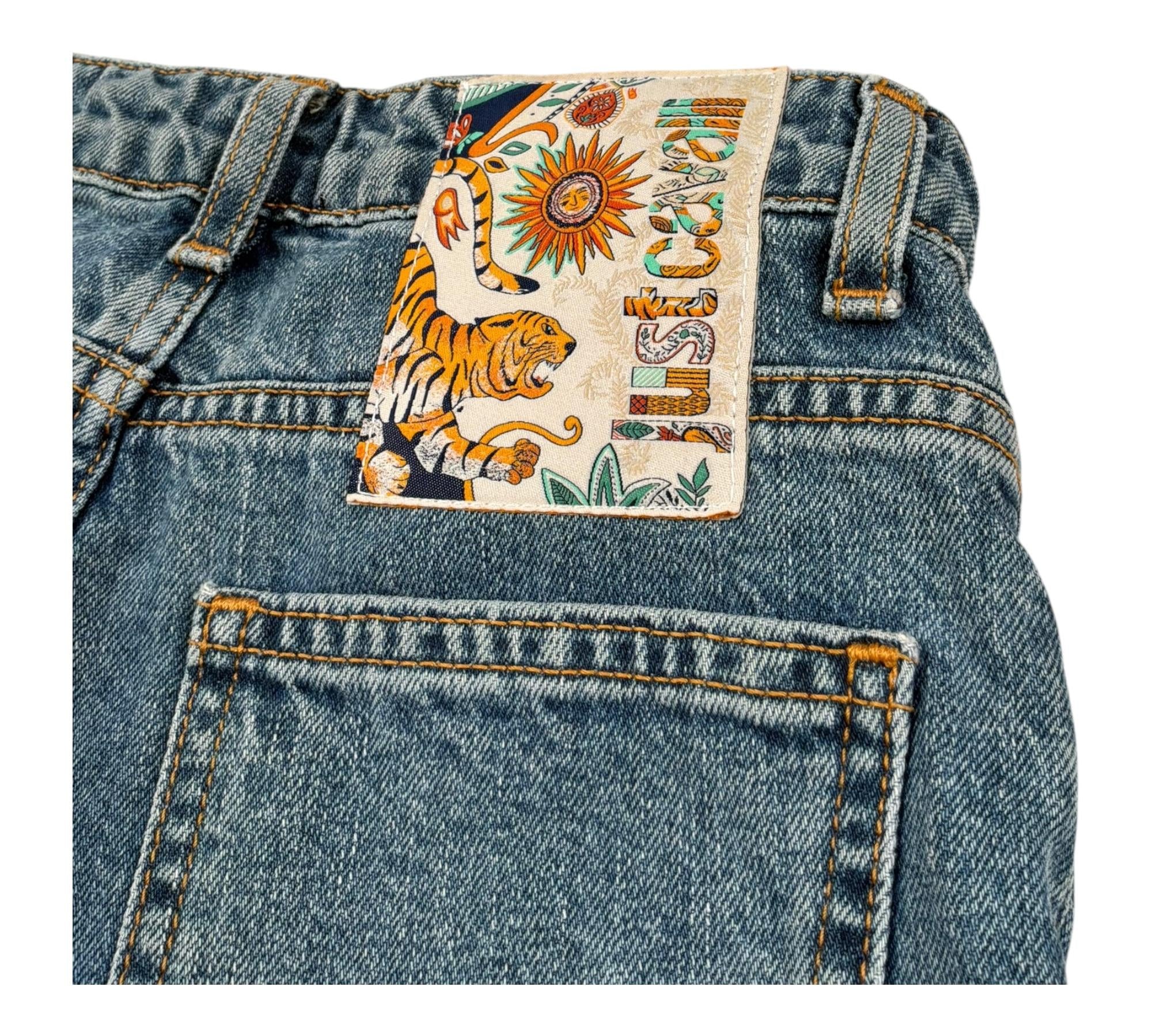 Just Cavalli Bermuda In Denim Tinta Unita con Girovita Regolabile per Bambino JBP26087BE BLU JUST CAVALLI 