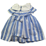 Le Bebe Abito Mezza Manica Fantasia A Righe per Neonata LBG6363 BIANCO/AZZURRO LE BEBE 