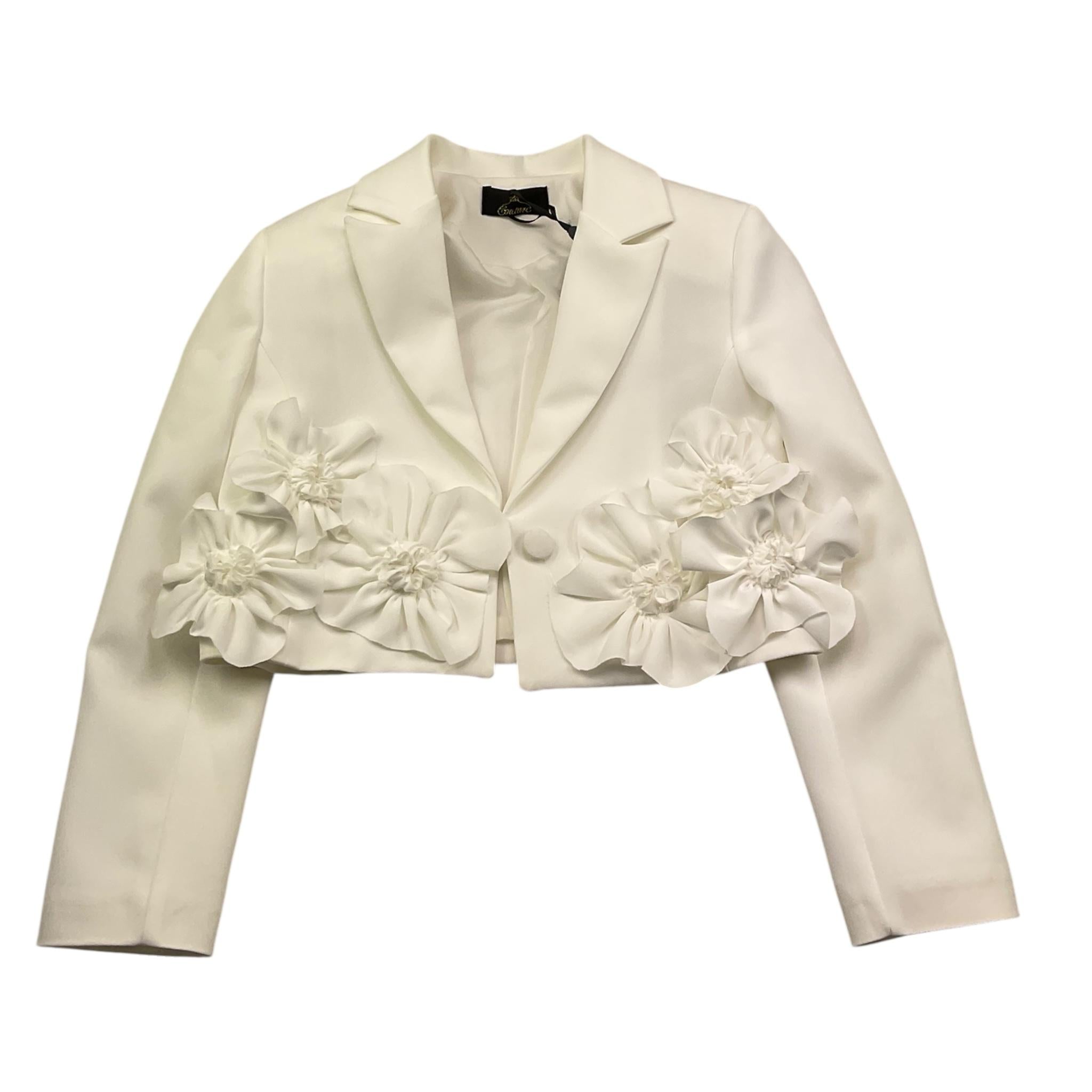 Fun & Fun Giacca Tinta Unita con Applicazioni per Bambina FNCBJK00989 BIANCO FUN & FUN 