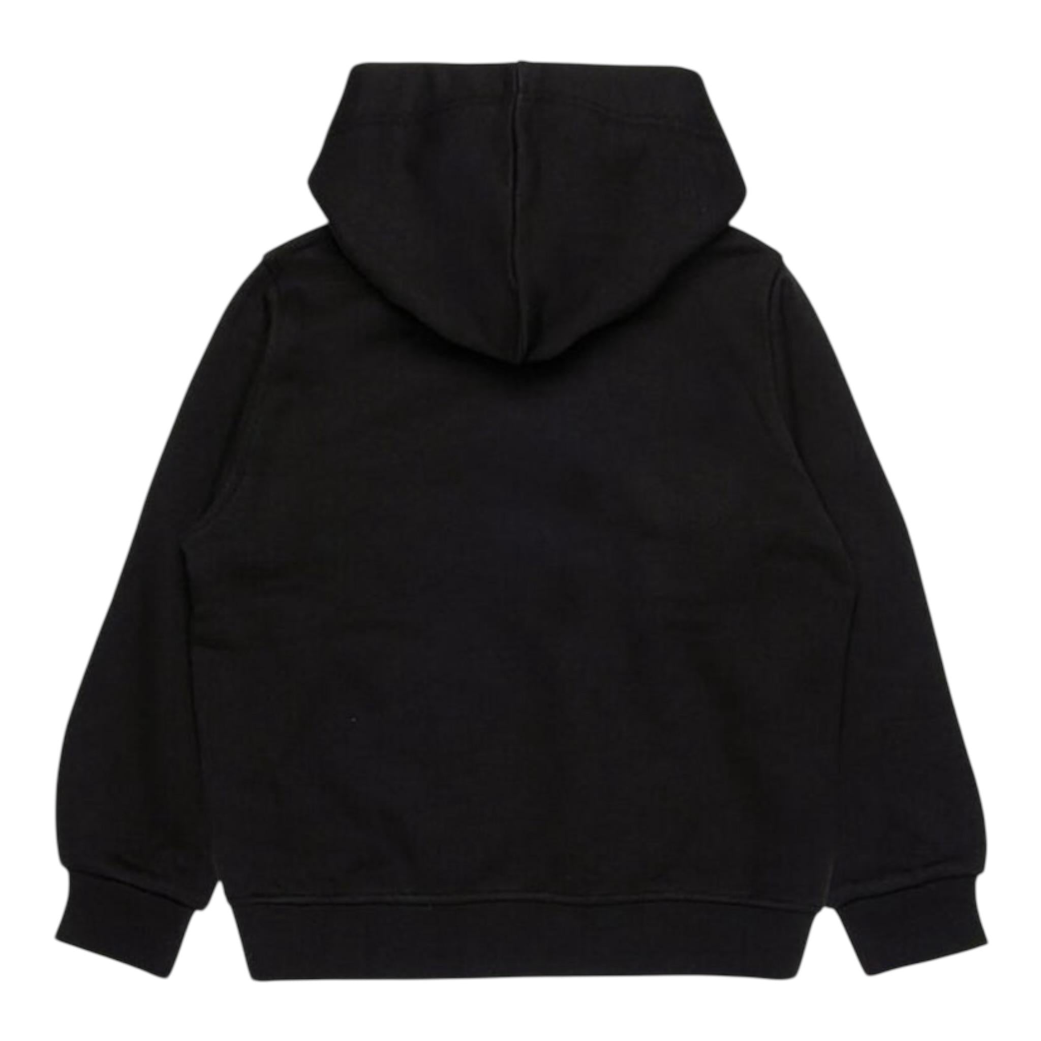 Diesel Felpa tinta unita con Cappuccio Nero per Bambina J02014 NERO DIESEL 