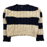 PLEASE maglia fantasia a righe girocollo Blu per Bambina NB63231G66 BLU PLEASE 