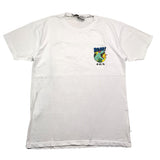 Bern Rundhals T-Shirt Einfarbig mit Kontrastdruck Weiß für Jungen