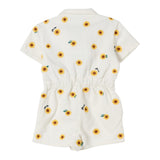 Kenzo Tutina Intera Tinta Unita con Fantasia Margherite per Neonata K61038 BIANCO KENZO 