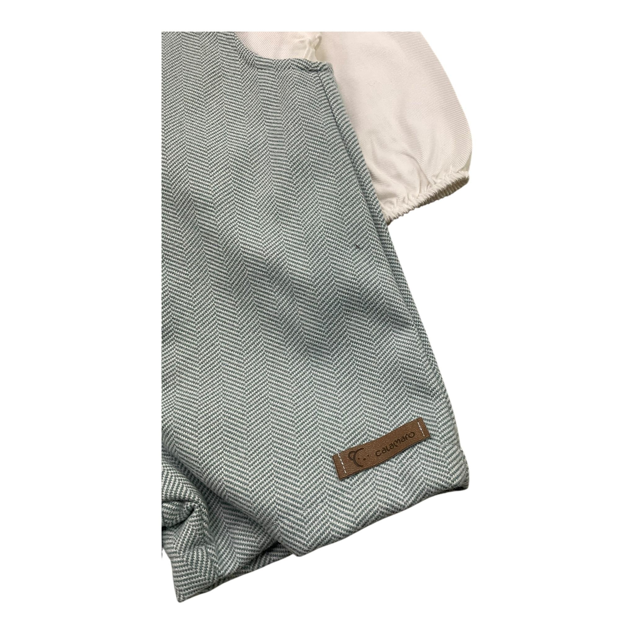 CALAMARO completo 2 pezzi camicia-salopettes Azzurro per Neonato 11074 AZZURRO CALAMARO 