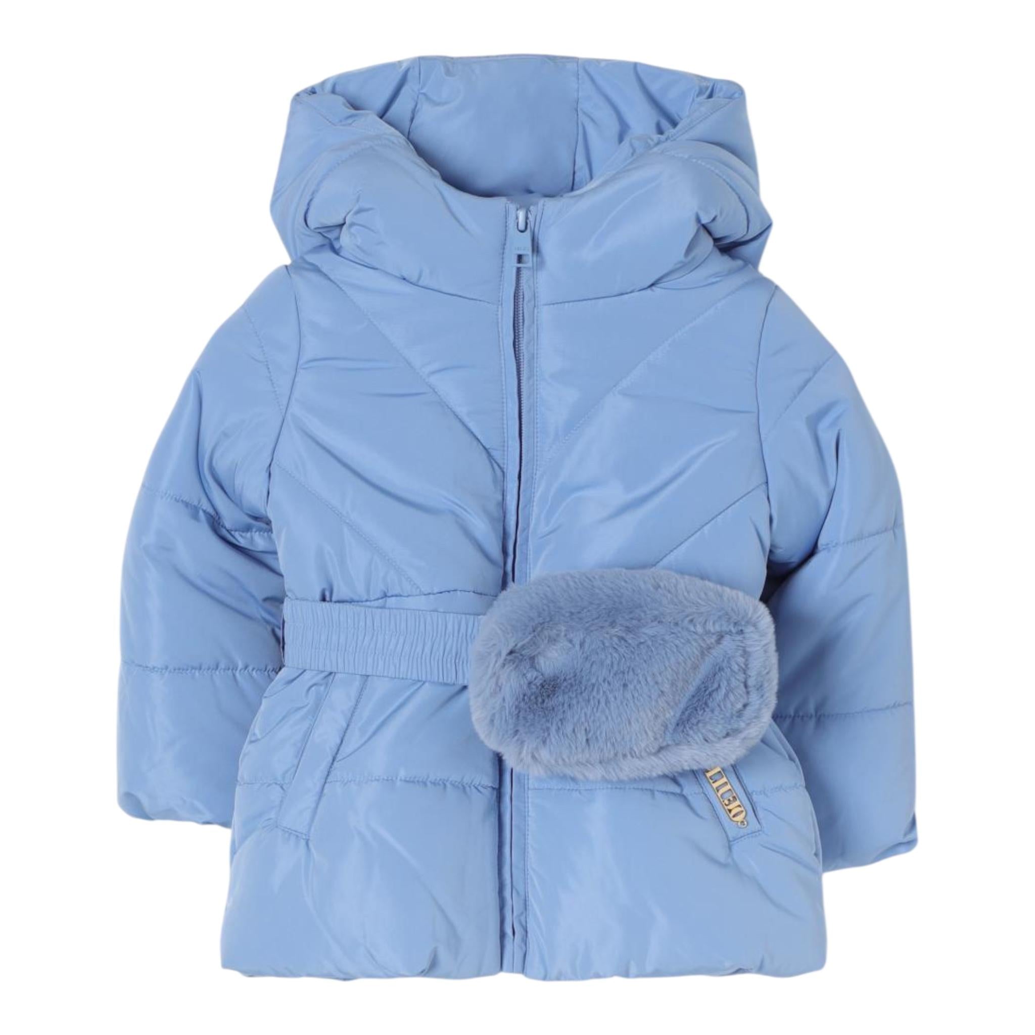 LIU JO giubbino tinta unita con cintura Azzurro per Bambina KF4004T3965 AZZURRO LIU JO 