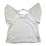 Lu Lu By Miss Grant Einfarbiges Halbarm-Shirt in Weiß für Mädchen