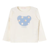 LIU JO shirt girocollo tinta unita con stampa in contrasto Panna per Neonata KF4067NX PANNA LIU JO 