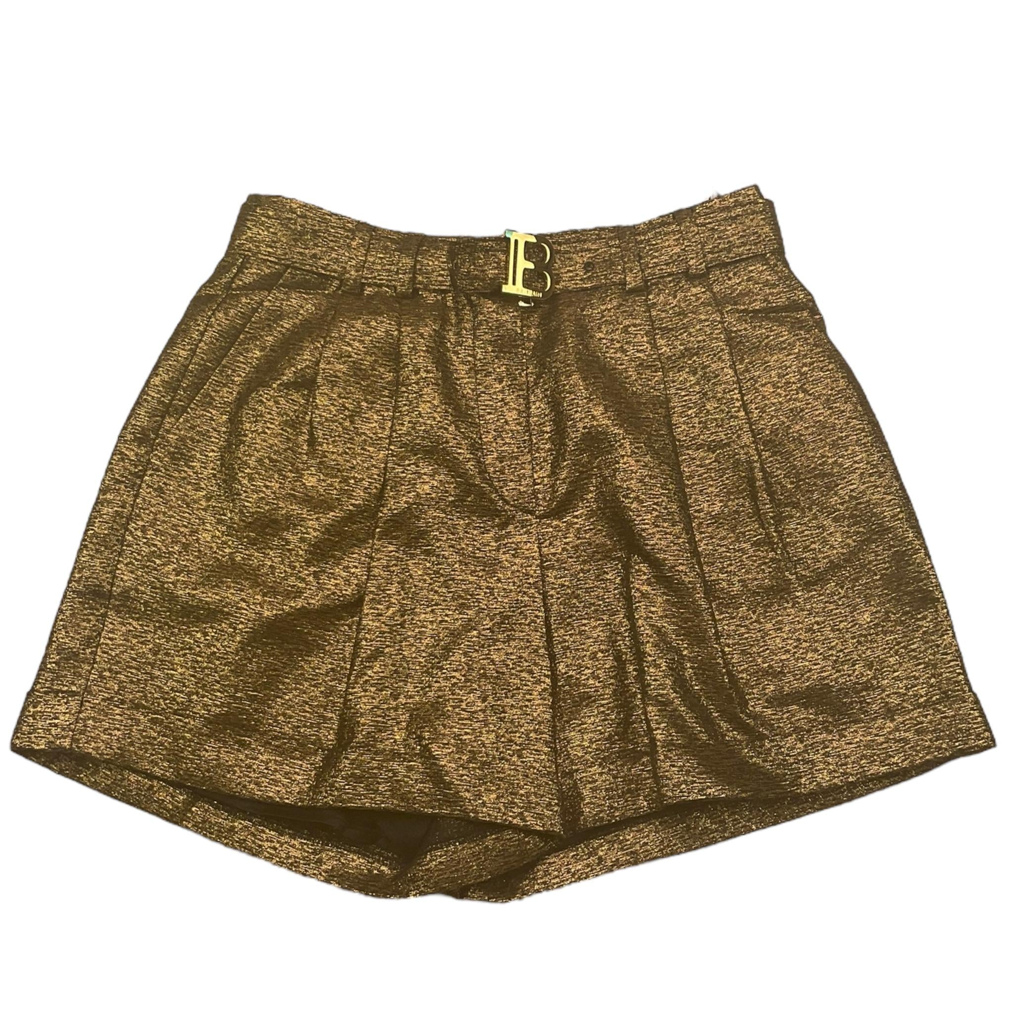 BALMAIN short tinta unita con cintura Oro per Bambina BT6C09 ORO BALMAIN 