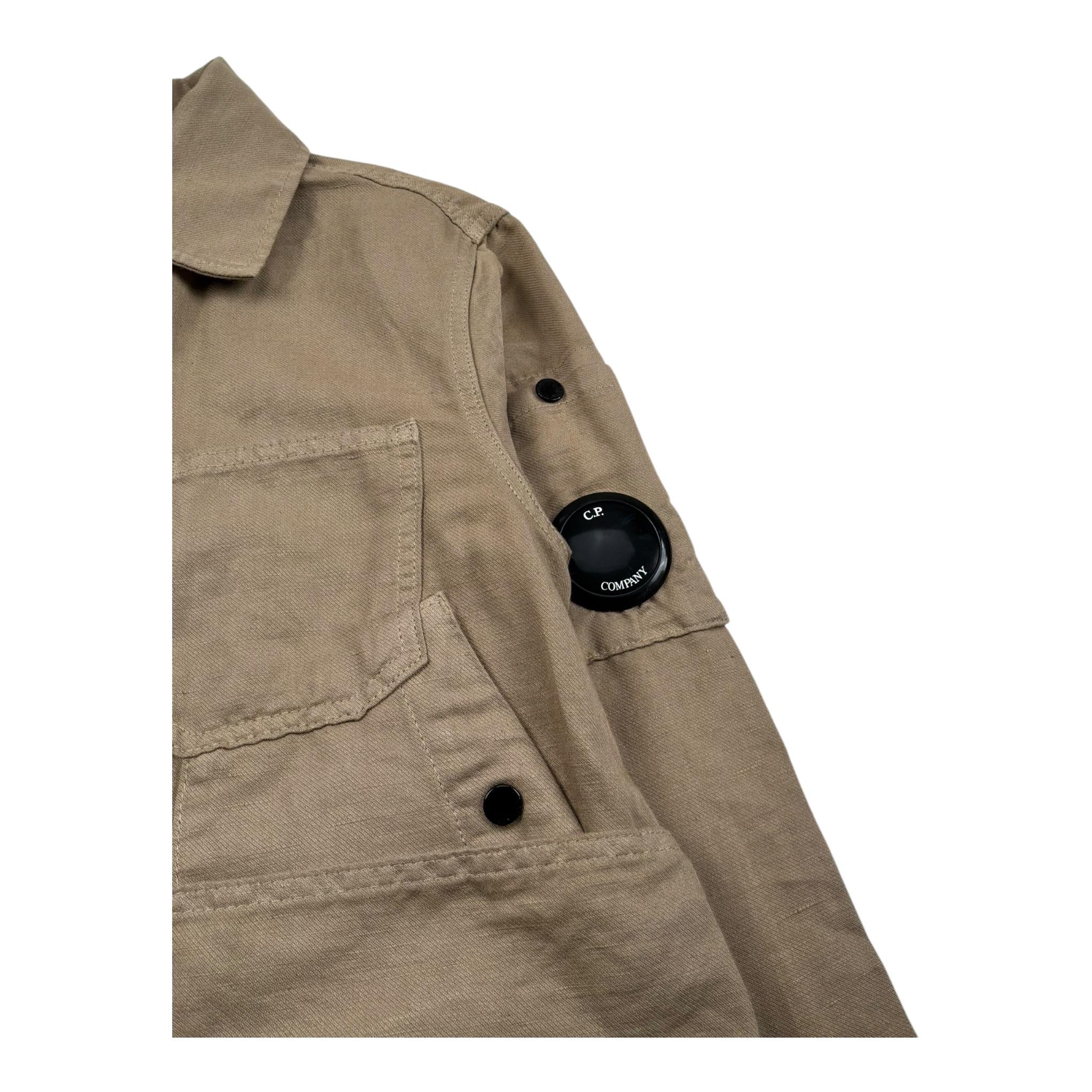 C.P. Company Camicia Manica Lunga Tinta Unita per Bambino CUA001 BEIGE C.P. COMPANY 