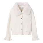 MAYORAL cardigan tinta unita con colletto rimovibile Beige per Bambina 4362JX BEIGE MAYORAL 