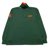 SUN68 polo manica lunga tinta unita con logo in contrasto Verde per Bambino A44312J VERDE SUN68 