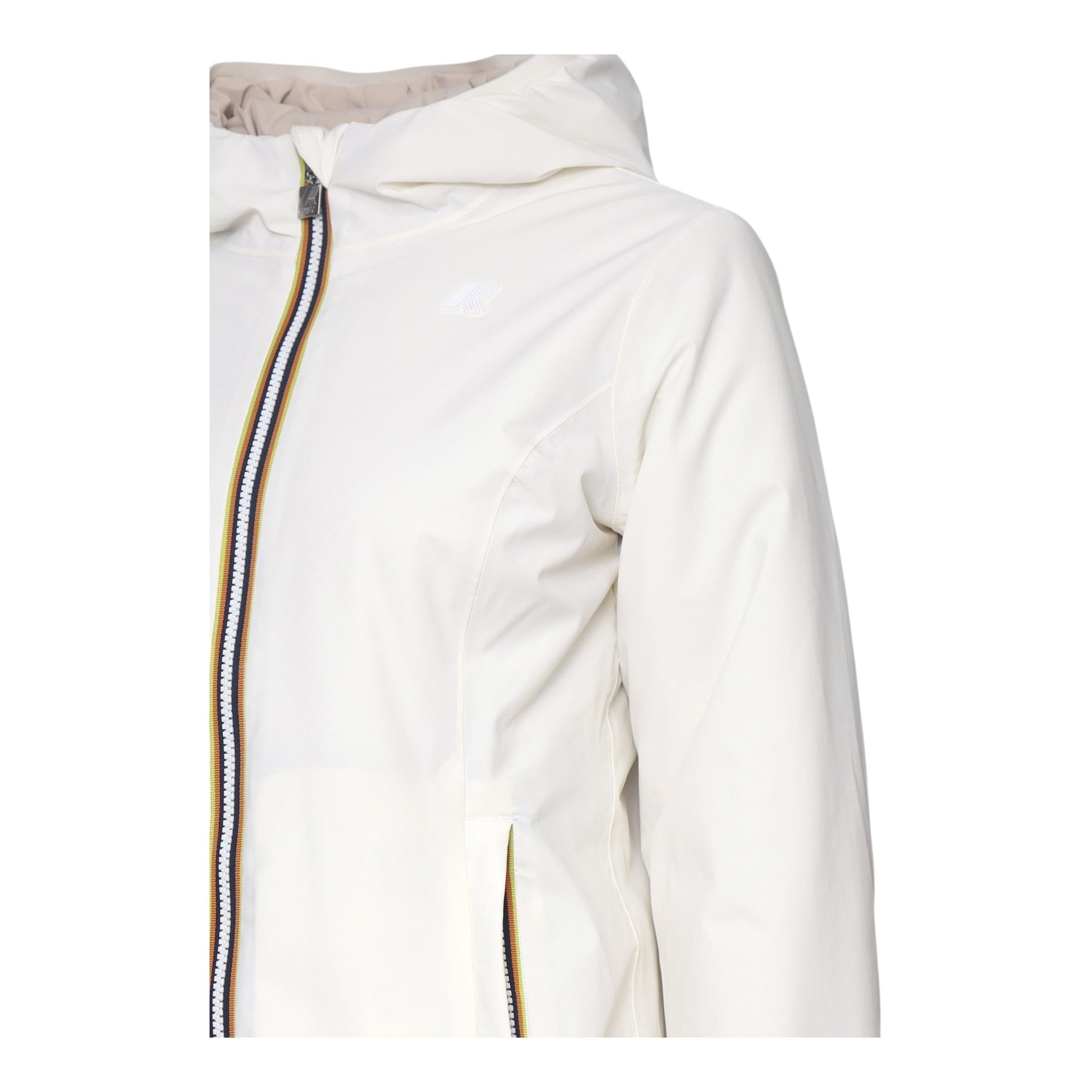 K-WAY giubbino reversbile bicolore con cappuccio Bianco/beige per Bambina J71339W BIANCO/BEIGE K-WAY 