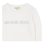 MICHAEL KORS shirt girocollo tinta unita con stampa Bianco per Neonata R30138N BIANCO MICHAEL KORS 