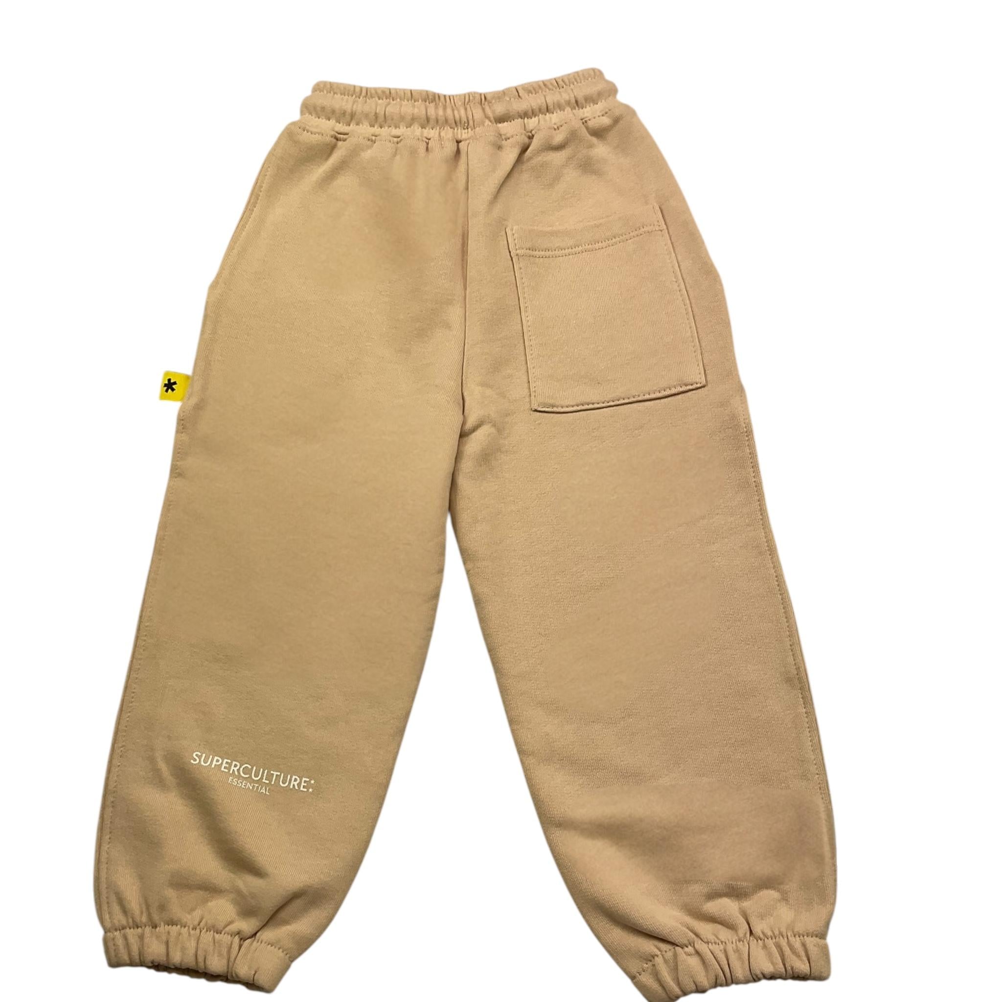 Superculture Pantalone Modello Tuta Tinta Unita con Elastico In Vita per Bambina JGTJ BEIGE SUPERCULTURE 