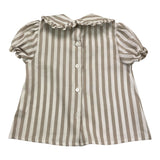 Little Bear Halbarm Shirt Streifenmuster Weiß/Beige für Baby Mädchen