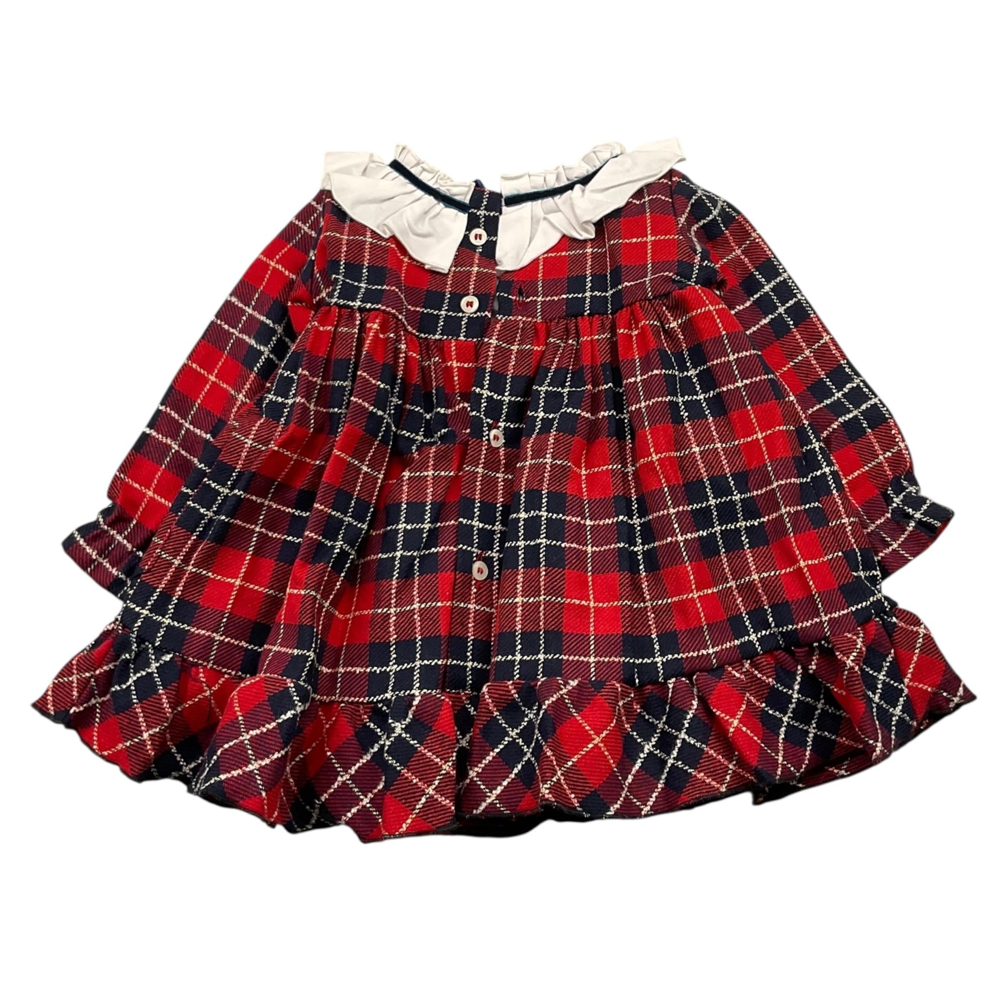 MAC ILUSIO'N abito manica lunga stampa fantasia con colletto in contrasto Rosso per Neonata 9529 ROSSO MAC ILUSIO'N 