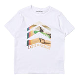 Zadig&amp;Voltaire T-Shirt Einfarbig Rundhalsausschnitt Mit Print Weiß Für Jungen