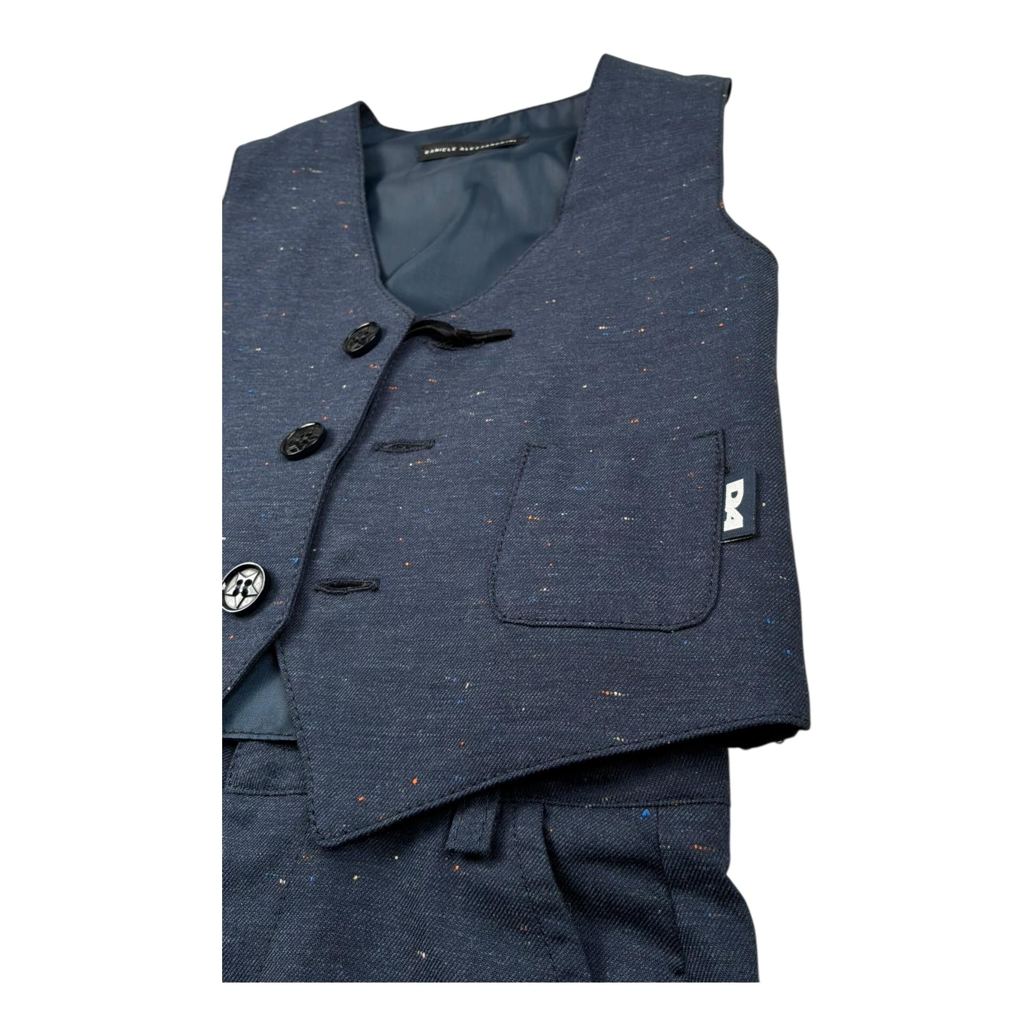 Daniele Alessandrini Completo 2 Pezzi Gilet-Bermuda per Neonato 1296K200163N BLU DANIELE ALESSANDRINI 