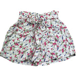 Monnalisa Short Tinta Unita Fantasia Floreale per Bambina 113413 BIANCO MONNALISA 