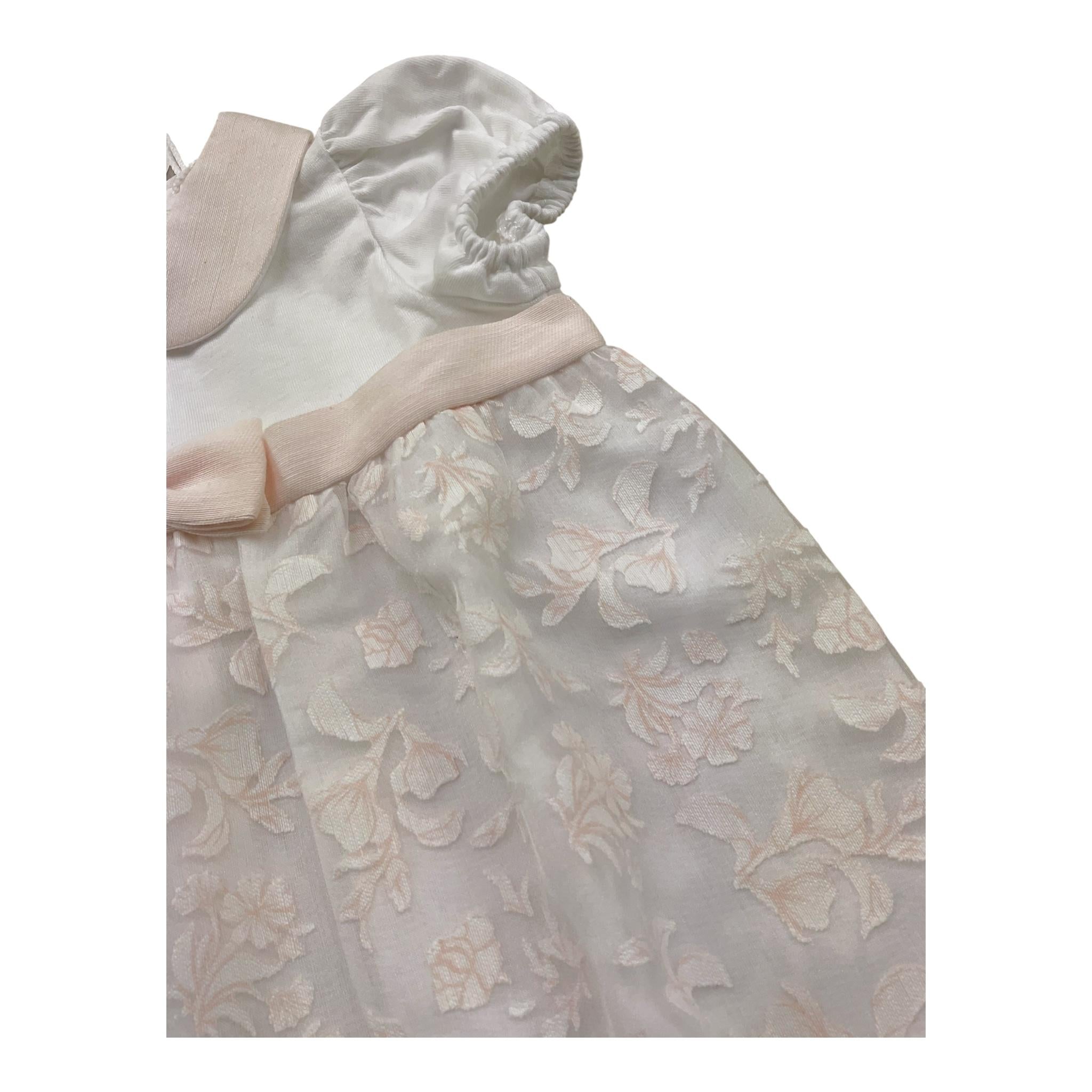 Ninnaoh Pagliaccetto Tinta Unita con Applicazione E Ricami per Neonata E25P4 BIANCO NINNAOH 