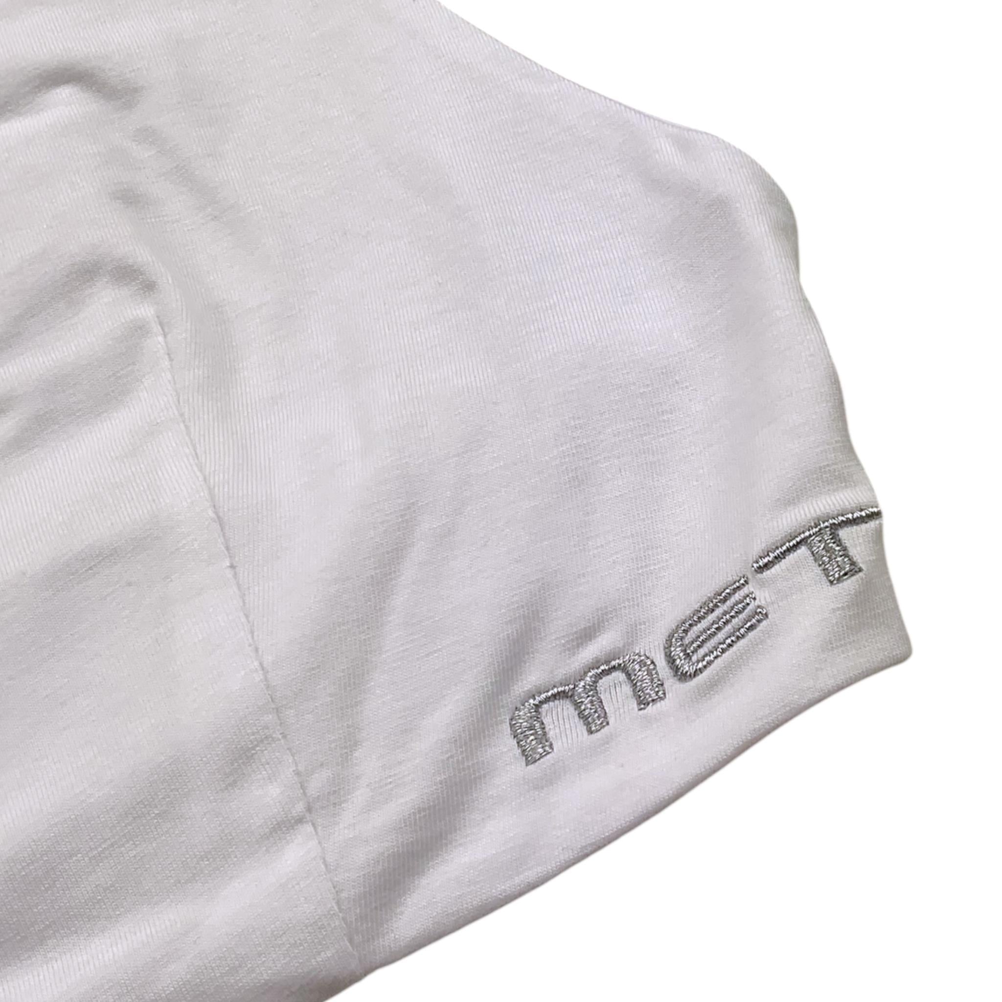 Met Top Tinta Unita con Elastico per Bambina ME162 BIANCO MET 