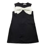 MAGIL abito giromanica tinta unita con fiocco in contrasto Nero per Bambina GN20164 NERO MAGIL 