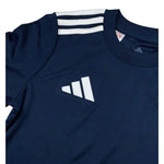 Adidas T-Shirt Girocollo Tinta Unita con Logo per Bambino JJ0053 BLU Adidas 