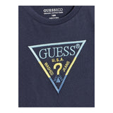 GUESS shirt girocollo tinta unita ocn logo Blu per Neonato N4YI36K8HM4NX BLU GUESS 