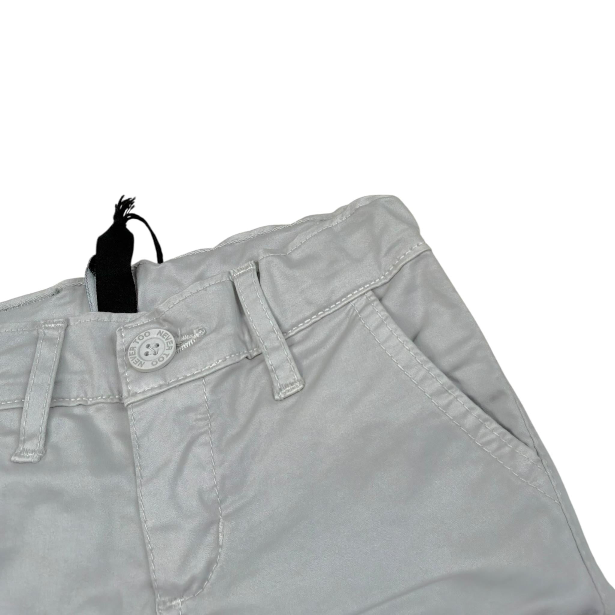 Never Too Pantalone tinta unita con Girovita Regolabile Grigio per Neonato NT1196N GRIGIO NEVER TOO 