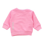 DSQUARED2 felpa chiusa girocollo tinta unita cn stampa logo Rosa per Neonata DQ1881 ROSA DSQUARED2 